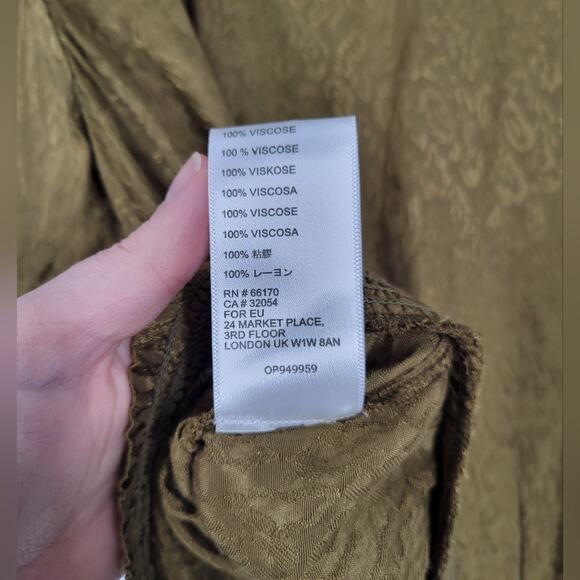 Anthropologie Green Leopard Print Bomber Jacket 1X - Picture 12 of 13